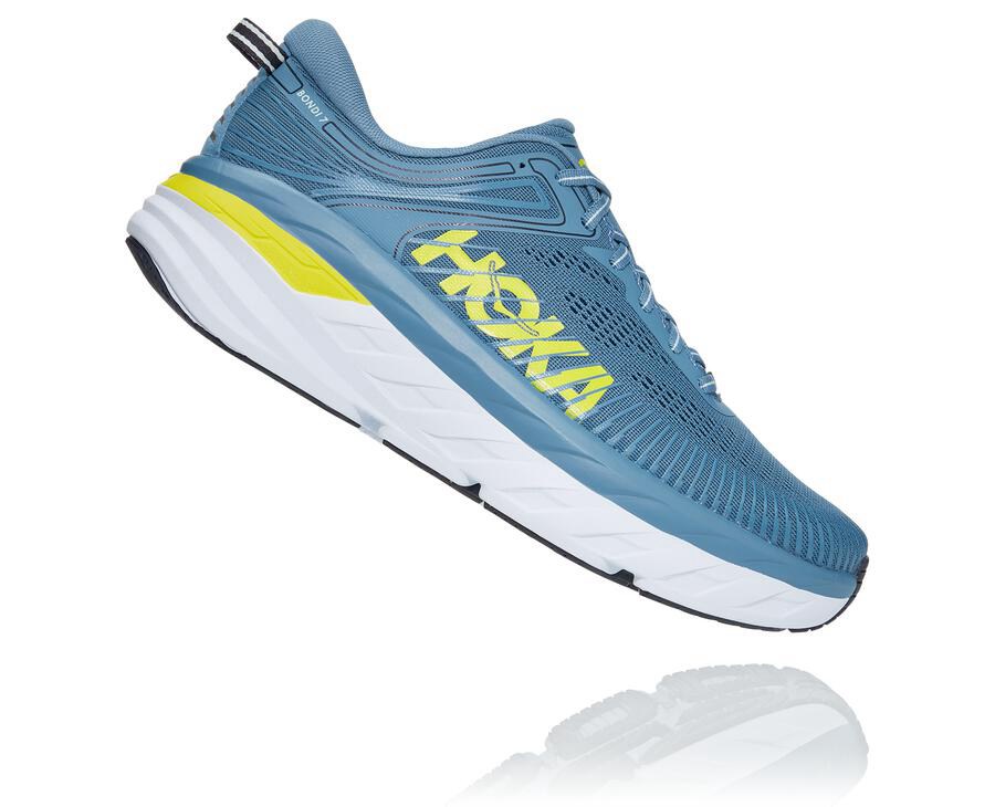 Chaussure Running Hoka One One Bondi 7 Homme - Bleu - BSZ-520739